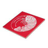 Tegels met een kleine kreeft tegeltje (Zijkant)