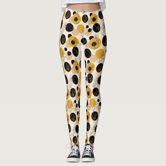 Tegels met een leuke moderne patroon leggings (Voorkant)