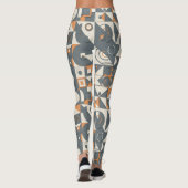 Tegels met een leuke moderne patroon  leggings (Achterkant)