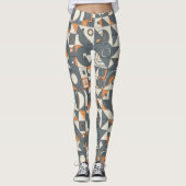 Tegels met een leuke moderne patroon  leggings (Voorkant)