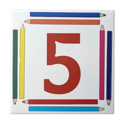 Tegels met gekleurde penningen Letter- en House Nu Tegeltje (Voorkant)