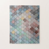 Tegels met kleurrijke visschaal Abstract Foto Legpuzzel (Verticaal)