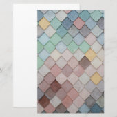 Tegels met meerdere kleuren briefpapier (Voorkant / Achterkant)