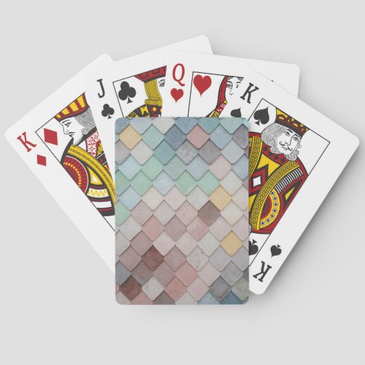 Tegels met meerdere kleuren pokerkaarten (Achterkant)