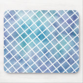 Tegels met Paarse blauwe Waterverf Muismat (Voorkant)