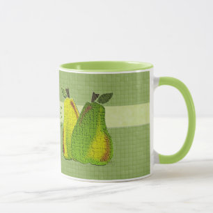 Tegels met stripe Pear Motif Mok