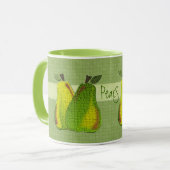 Tegels met stripe Pear Motif Mok (Voorkant links)