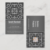 Tegels met zwart-wit en Logo Visitekaartje (Voorkant / Achterkant)