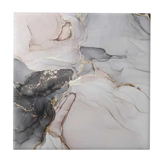 tegels met zwarte en goudvloer tegeltje (Voorkant)