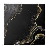 tegels met zwarte en goudvloer tegeltje (Voorkant)