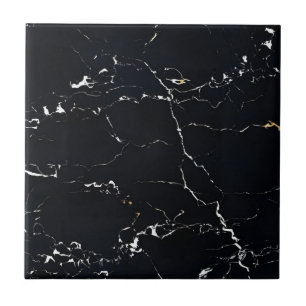 tegels met zwarte en goudvloer tegeltje