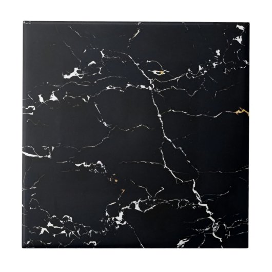 tegels met zwarte en goudvloer tegeltje (Voorkant)