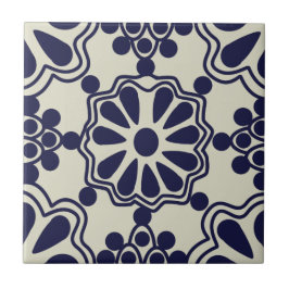 Tegels - Mexican Pattern Blue/Off White Tegeltje