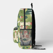 Tegels middeleeuws kasteelpatroon bedrukte rugzak (Rechts)