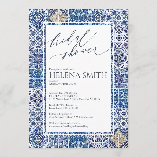 Tegels Middellandse Zee Kaart (Voorkant)