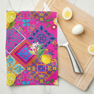 tegels, mozaïek, azulejo, citroenen, Citrus, majo Theedoek