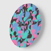 Tegels Neon roze groen Grote Klok (Hoek)