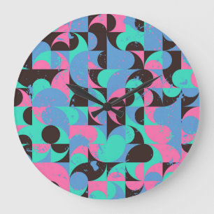 Tegels Neon roze groen Grote Klok