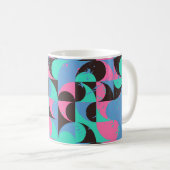  Tegels Neon roze groen Koffiemok (Voorkant rechts)