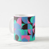  Tegels Neon roze groen Koffiemok (Voorkant links)