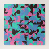  Tegels Neon roze groen Legpuzzel (Horizontaal)