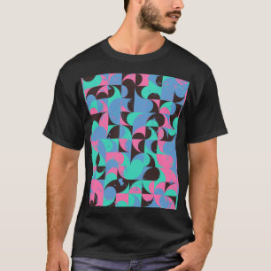  Tegels Neon roze groen T-shirt