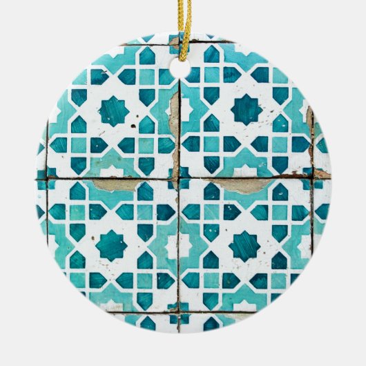 Tegels, Portugese Tegels Keramisch Ornament (Voorkant)