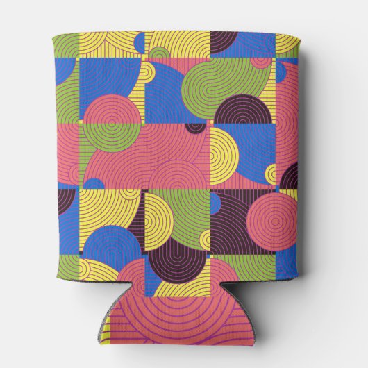 Tegels Retro 1960s Pattern Blikjeskoeler (Achterkant)