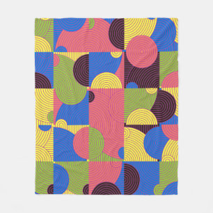  Tegels Retro 1960s Pattern Fleece Deken