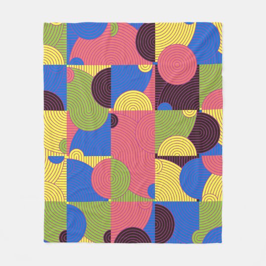  Tegels Retro 1960s Pattern Fleece Deken (Voorkant)