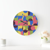  Tegels Retro 1960s Pattern Grote Klok (Huis)