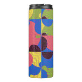 Tegels Retro 1960s Pattern Thermosbeker (Achterkant)