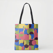 Tegels Retro 1960s Pattern Tote Bag (Voorkant)