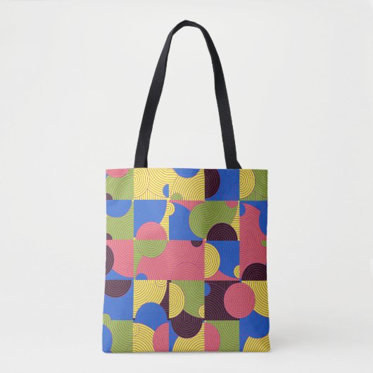  Tegels Retro 1960s Pattern Tote Bag (Voorkant)