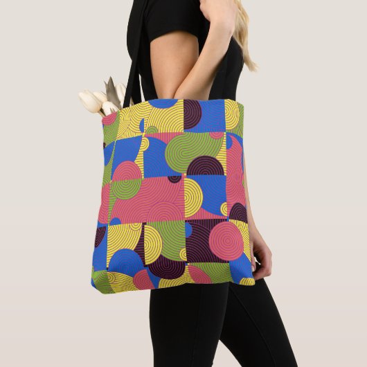 Tegels Retro 1960s Pattern Tote Bag (Dichtbij)
