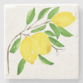 Tegels uit de Middellandse Zee, majolica, Siciliaa Stenen Onderzetter (Voorkant)