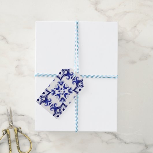 Tegels uit de Middellandse Zee, majolica, Sicilië, Cadeaulabel (Met Touw)