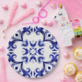 Tegels uit de Middellandse Zee, majolica, Sicilië, Papieren Bordje (Feest)