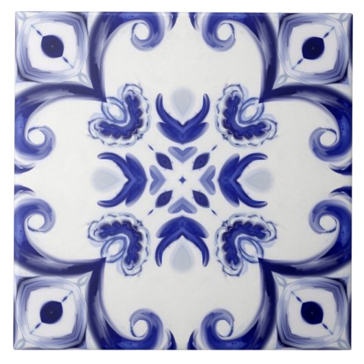 Tegels uit de Middellandse Zee, majolica, Sicilië, Tegeltje (Voorkant)