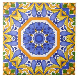 Tegels uit de Middellandse Zee, majolica, Sicilië, Tegeltje