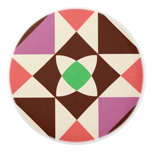 Tegels uit de midden eeuw - 60 jaar keramische knop (Voorkant)