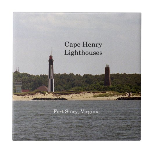 tegels van Cape Henry Lighthouses Tegeltje (Voorkant)