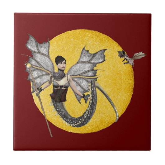 Tegels van de Drakengodin Tegeltje (Voorkant)