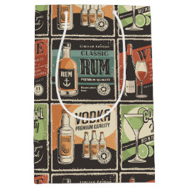 Tegels van de Drink van de  van de Vintage Medium Cadeauzakje