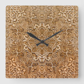 Tegels van de muur van Alhambra Vierkante Klok (Voorkant)