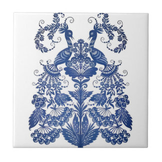 tegels van delft reproduceert luxe pauw tegeltje
