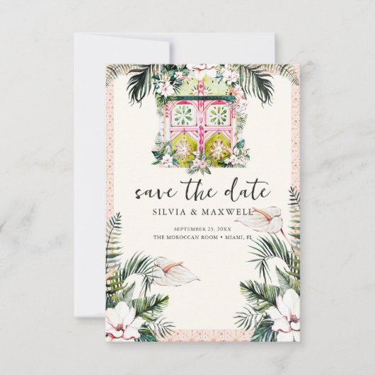 Tegels van Floral | Marokkaans tropisch huwelijk (Voorkant)