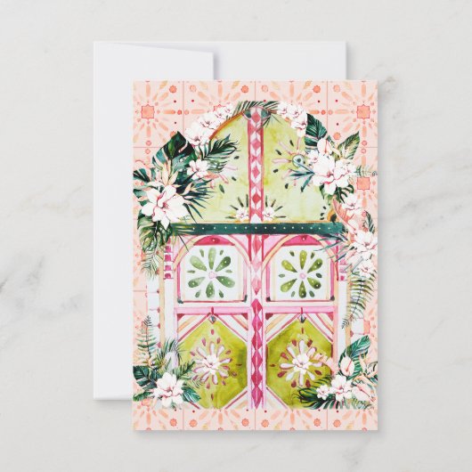 Tegels van Floral | Marokkaans tropisch huwelijk (Achterkant)