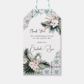 Tegels van Floral | Marokkaans tropisch huwelijk D Cadeaulabel (Voorkant)