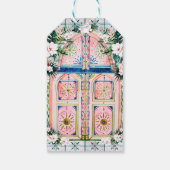 Tegels van Floral | Marokkaans tropisch huwelijk D Cadeaulabel (Achterkant)